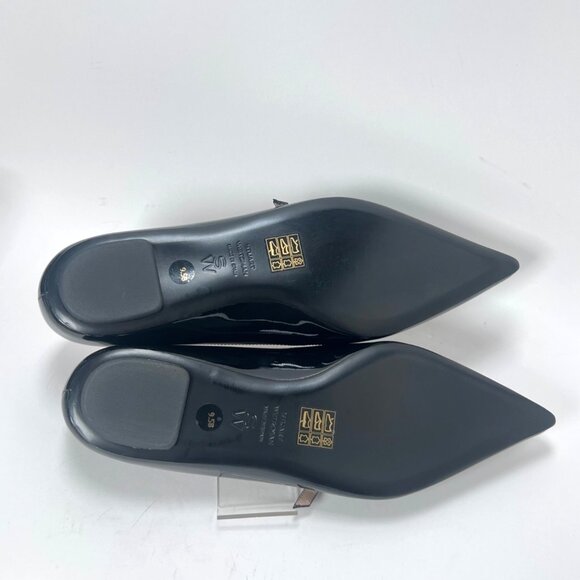 Stuart Weitzman Emilia Patent Leather Mary Jane Pointed Toe Women Flats Sz 9.5B - Picture 7 of 11